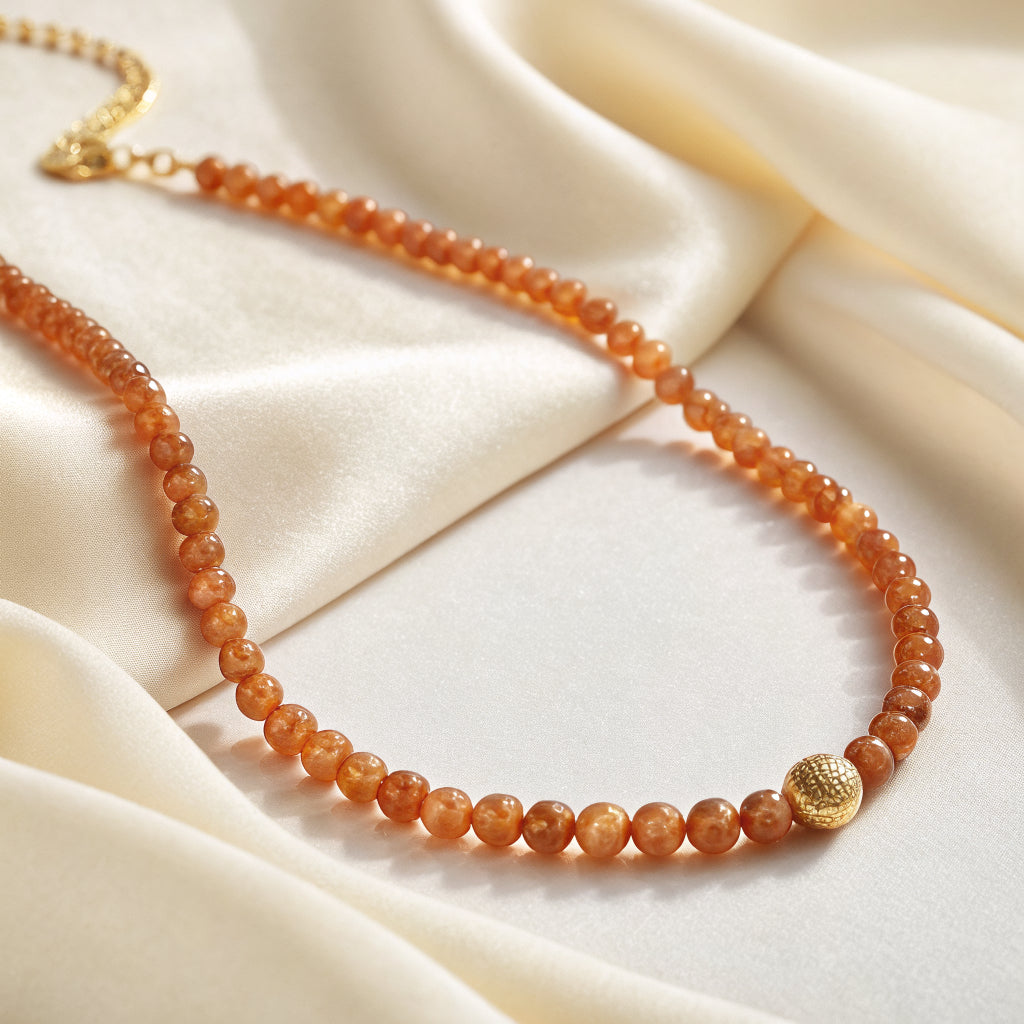 beaded gemstone necklace - Norfloor