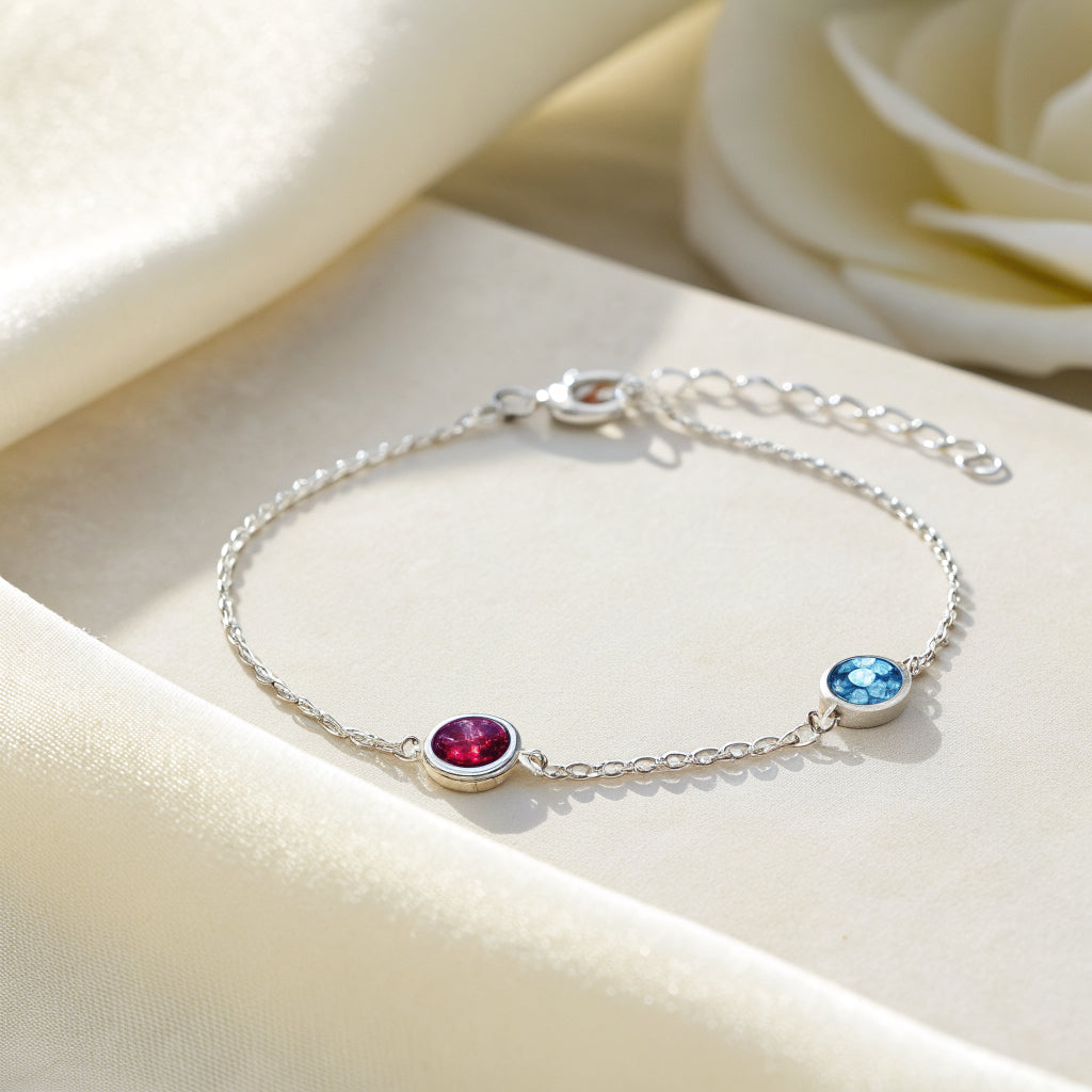 birthstone bracelet in sterling silver - Norfloor