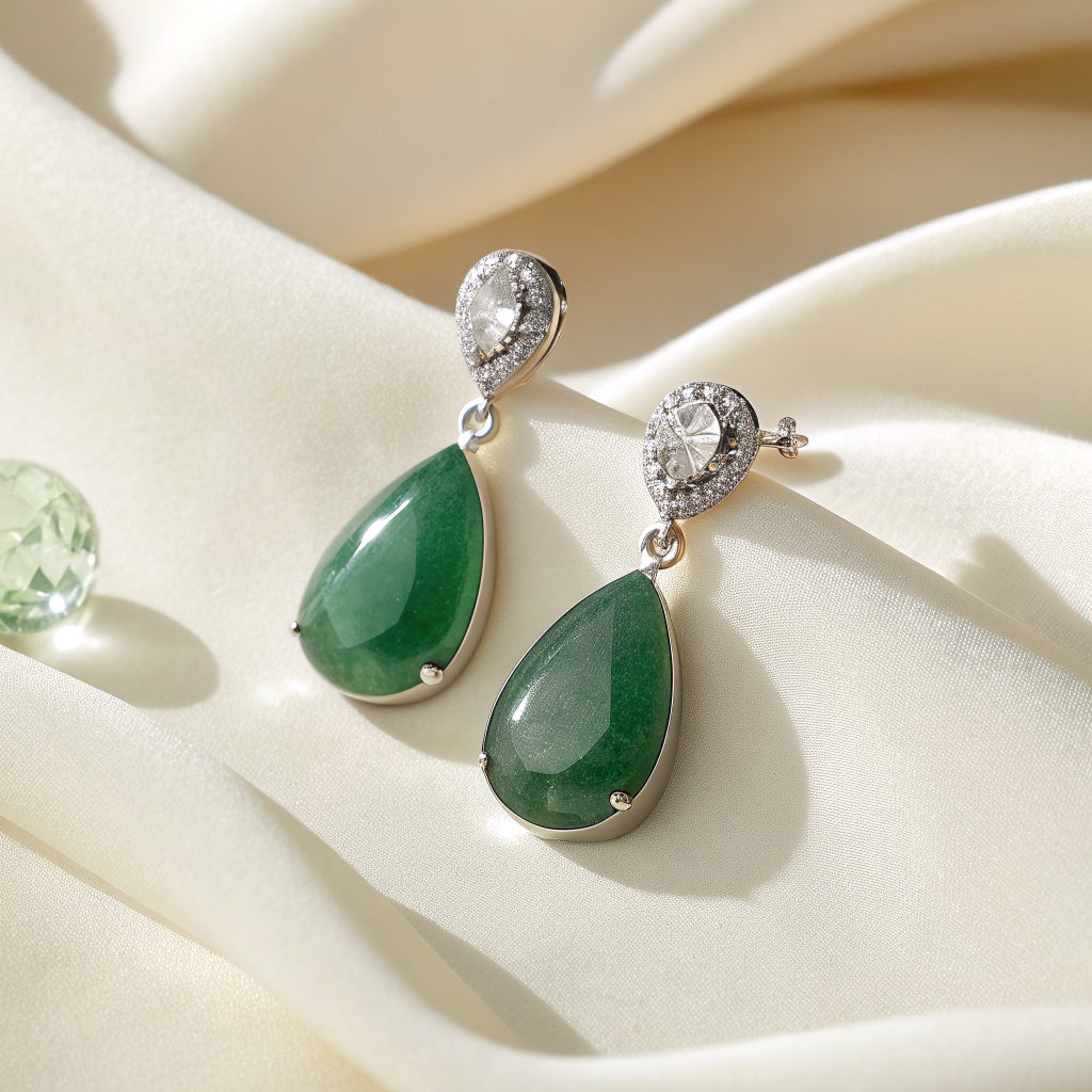 gemstone stud earrings in sterling silver - Norfloor