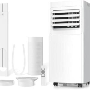 norfloor-9000-btu-portable-air-conditioner-4-in-1-cooling-dehumidifie-1 9000 BTU Portable Air Conditioner, 4-in-1 Cooling, Dehumidifier, Fan & Sleep Mode, Self-Evaporation, Remote Control, 24-Hour Timer