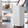 norfloor-9000-btu-portable-air-conditioner-4-in-1-cooling-dehumidifie-2 9000 BTU Portable Air Conditioner, 4-in-1 Cooling, Dehumidifier, Fan & Sleep Mode, Remote Control, 24-Hour Timer, Exhaust Hose Kit, Energy Class A - view 2