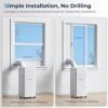 norfloor-9000-btu-portable-air-conditioner-4-in-1-cooling-dehumidifie-5 9000 BTU Portable Air Conditioner, 4-in-1 Cooling, Dehumidifier, Fan & Sleep Mode, Remote Control, 24-Hour Timer, Exhaust Hose Kit, Energy Class A - view 5