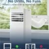 9000 BTU Portable Air Conditioner with WiFi Control, 4-in-1 Cooling, Dehumidifier, Fan & Sleep Mode, Remote Control, 24-Hour Timer - view 2