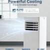 9000 BTU Portable Air Conditioner with WiFi Control, 4-in-1 Cooling, Dehumidifier, Fan & Sleep Mode, Remote Control, 24-Hour Timer - view 6