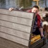 Brightwood 454L Outdoor 60% recycled Garden Furniture Storage Box Brown Wood Panel Effect Fade Free All Weather Resistant Safe and Secure Zero Maintenance 2 year Warranty - view 6
