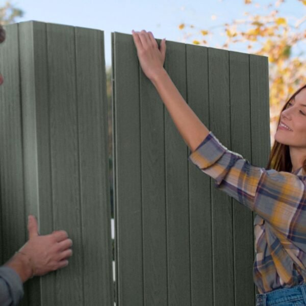 Darwin 6x8ft Outdoor Resin Garden Shed – Green Evotech+ Wood-Look | Waterproof Resin Storage for Tools & Bikes | Double Doors | Lockable | 15 Yr Warranty | Zero Maintenance - view 3