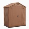 Darwin Outdoor Apex Double Door Garden Storage Shed 6 X 4ft Brown Wood Look And Feel | Fade Free | All Weather Resistant | Safe And Secure | Zero Maintenance | 15 Year Warranty