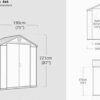 Darwin Outdoor Apex Double Door Garden Storage Shed 6 X 4ft Brown Wood Look And Feel | Fade Free | All Weather Resistant | Safe And Secure | Zero Maintenance | 15 Year Warranty - view 2