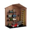 Darwin Outdoor Apex Double Door Garden Storage Shed 6 X 4ft Brown Wood Look And Feel | Fade Free | All Weather Resistant | Safe And Secure | Zero Maintenance | 15 Year Warranty - view 4