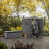 Darwin Outdoor Apex Single Door Garden Storage Shed 6 x 4ft Grey Wood Look and Feel | Fade Free | All Weather Resistant | Safe and Secure | Zero Maintenance | 15 year Warranty - view 5