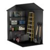 Darwin Outdoor Apex Single Door Garden Storage Shed 6 x 4ft Grey Wood Look and Feel | Fade Free | All Weather Resistant | Safe and Secure | Zero Maintenance | 15 year Warranty - view 6