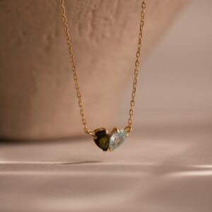Toi et Moi Teardrop Heart Necklace - Norfloor