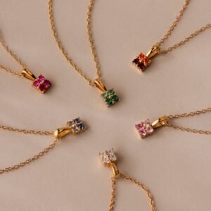 Ombre Birthstone Blossom Necklace - Norfloor