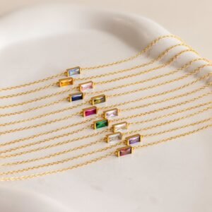 norfloor-dainty-baguette-birthstone-bracelet-1 Dainty Baguette Birthstone Bracelet - Norfloor
