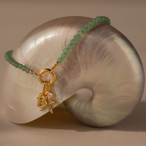Pearl and Jade-Tone Charm Bracelet - Norfloor
