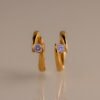 Floating Birthstone Huggie Hoops - Norfloor