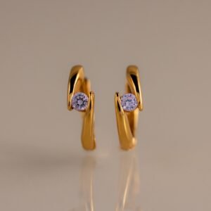 Floating Birthstone Huggie Hoops - Norfloor