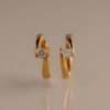 Floating Birthstone Huggie Hoops - Norfloor
