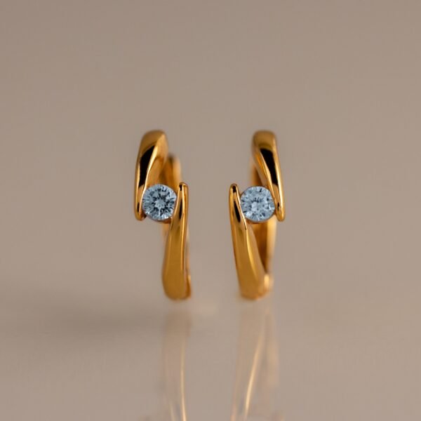 Floating Birthstone Huggie Hoops - Norfloor