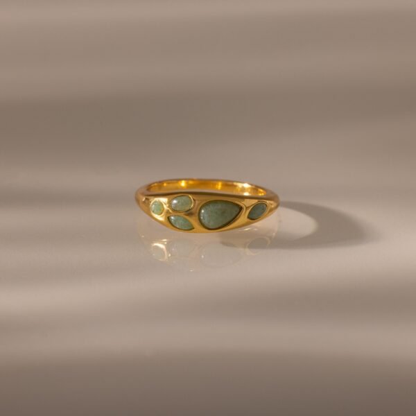 Jade-Tone Dewdrop Ring - Norfloor