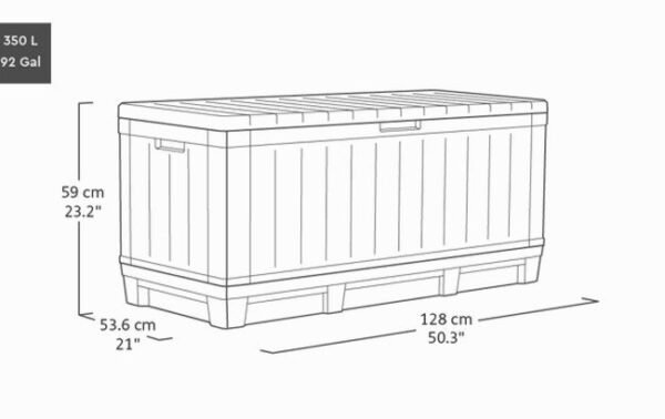 norfloor-kentwood-350l-storage-box-grey-3 Kentwood 350L Storage Box - Grey - view 3