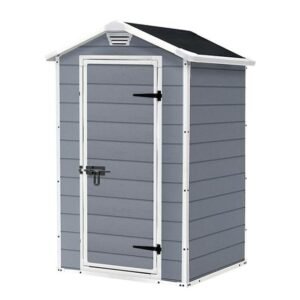 Manor Outdoor Garden Storage Shed, Grey, 4 x 3 ft