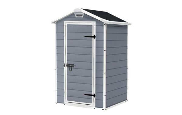 Manor Outdoor Garden Storage Shed, Grey, 4 x 3 ft