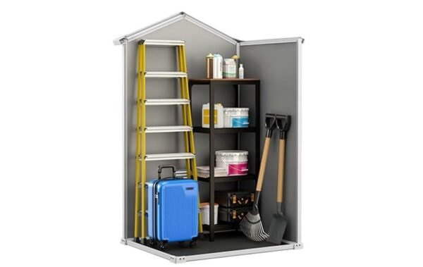 Manor Outdoor Garden Storage Shed, Grey, 4 x 3 ft - view 3