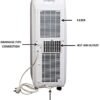 Portable Air Conditioner 9000 BTU, 3-in-1 Cooling, Dehumidifier & Fan, 3 Fan Speeds, Digital Display, Remote Control, Window Kit, Energy Class A - view 4