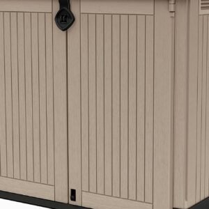 Store-It Out Midi Outdoor Garden Storage Shed, Beige and Brown, 130 x 74 x 110 cm