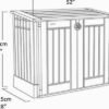 Store-It Out Midi Outdoor Garden Storage Shed, Beige and Brown, 130 x 74 x 110 cm - view 2