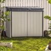 Store It Out Premier XL Outdoor Garden Storage Shed, Grey and Black, 141 x 82 x 123.5 cm - view 2
