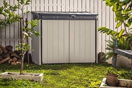 Store It Out Premier XL Outdoor Garden Storage Shed, Grey and Black, 141 x 82 x 123.5 cm - view 2