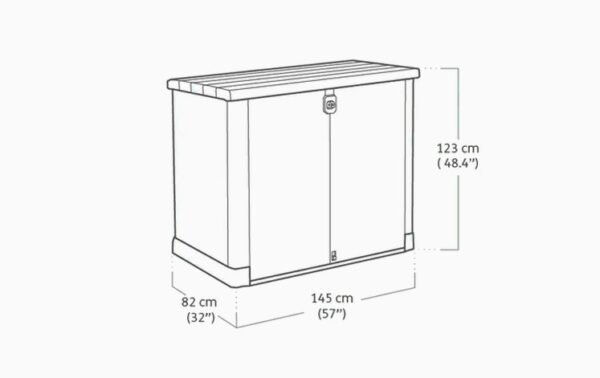 Store It Out Pro 1200L Storage Box - Grey - view 4