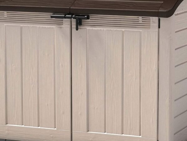 Store It Out Ultra Outdoor Garden Storage Shed, 177 x 113 x 134 cm - Beige and Brown
