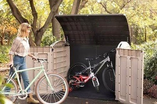 Store It Out Ultra Outdoor Garden Storage Shed, 177 x 113 x 134 cm - Beige and Brown - view 4